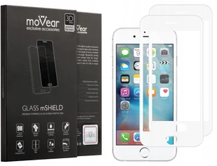 movear 2 szt. Szkło Hartowane 3D Apple iPhone 6 / 6s (4.7") na Cały Ekran GLASS mSHIELD 3D PRO białe pyłoszczelne pełny klej A0IP6G3P14AWH2 - Szkła hartowane na telefon - miniaturka - grafika 2