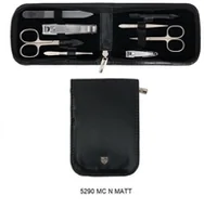 Zestawy do manicure i pedicure - Tradition 3 swords Zestaw do paznokci w czarnym etui 5290 MC N-MATT 7823-268D6 - miniaturka - grafika 1