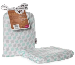 XKKO Bambusowy muślinowy otulacz XKKO BMB 120x120 - Scandinavian Mint Cross BMB120041 - Akcesoria do karmienia - miniaturka - grafika 3