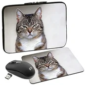 Torby na laptopy - Pedea wzornictwo telefon komórkowy torba na notebooka 10,1 cala/13,3 cala/15,6 cala/17,3 cala 25,6 cm (10,1) + mysz i podkładka SET020-64060583 - miniaturka - grafika 1