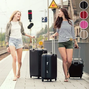 tectake Zestaw walizek 3 częściowy - czerwony 400718 - Walizki - miniaturka - grafika 3