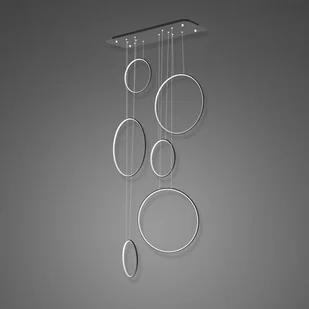 Altavola Design Ledowe Okręgi lampa wisząca 130W czarna LA076/P_90_in_3k_black_dimm - Lampy sufitowe - miniaturka - grafika 2