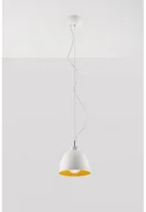 Lampy sufitowe - Sollux Lighting STYLOWA Lampa Wisząca Sufitowa SERENA Biało Złota Metal Zwis LED SL.0542 - miniaturka - grafika 1