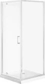 Kabiny prysznicowe - Beliani Kabina prysznicowa Darli szkło hartowane 80x80x185cm srebrna 231326 - miniaturka - grafika 1