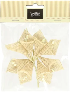 ARGO Kwiaty płócienne bukiecik KALIA 8szt. beżowe - Pozostałe akcesoria dla plastyków - miniaturka - grafika 2