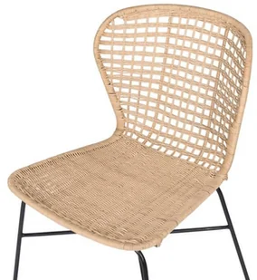 Beliani Zestaw 2 rattanowych krzeseł do jadalni beżowy ELFROS - Krzesła - miniaturka - grafika 6