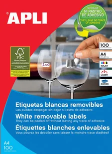 Apli Etykiety usuwalne 646x338 mm prostokątne białe - Etykiety do drukarek - miniaturka - grafika 2