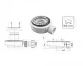 Syfony - Radaway Syfon do brodzików Kyntos i Teos HS1 HS1 - miniaturka - grafika 1