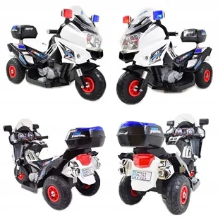 Super-Toys MEGA WIELKI MOTOR HERO Z DŹWIĘKAMI NA POMPOWANYCH KOŁACH NOWOŚĆ / 8815 12 V CH-8815-AIR-BIAŁY - Pojazdy elektryczne dla dzieci - miniaturka - grafika 6