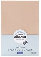 Prześcieradła dla dzieci - Zollner Julius prześcieradło z gumką na łóżko dziecięce, wymiary: 60 x 120 / 70 x 140 cm, w różnych kolorach Sand - miniaturka - grafika 1