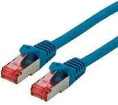 Kable miedziane - Rotronic ROLINE 21152600 przewód krosowy "Kat.6 S/FTP (PIMF), LSOH ", Component Level, niebieski 0,5m 21152640 - miniaturka - grafika 1