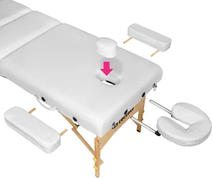 tectake Stół do masażu Somwang - biały 404374 - Stoły i łóżka do masażu - miniaturka - grafika 4
