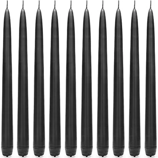 Party Deco Świeca stożkowa czarna - 24 cm - 10 szt. SKMAT-010 - Halloween - miniaturka - grafika 2