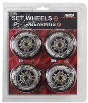 Nils ZESTAW KOMPLET 4 KÓŁKA ŁOŻYSKA ABEC9 DO ROLEK 70mm 16-32-002 - Akcesoria do skatingu - miniaturka - grafika 4