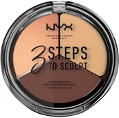 Cienie do powiek - NYX 3 STEPS TO SCULPT PALETTE SHADE 03 - miniaturka - grafika 1