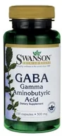 Produkty specjalne dla sportowców - SWANSON GABA 500mg - 100kaps - miniaturka - grafika 1