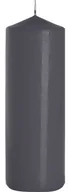 Świece - Bispol świeca walec 80/200 Szary - miniaturka - grafika 1