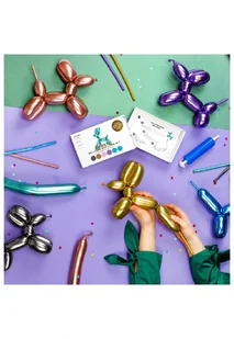 PartyDeco Balony modeliny Glossy 130cm z pompką, mix (1 op. / 30 szt.) MBP1G-000 [15347959] - Pozostałe akcesoria świąteczne - miniaturka - grafika 3