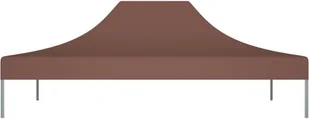 vidaXL Dach do namiotu imprezowego, 4 x 3 m, brązowy, 270 g/m - Pawilony ogrodowe - miniaturka - grafika 3