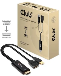 Club 3D video adapter - DisplayPort / HDMI - 25 cm - Części serwisowe do telefonów - miniaturka - grafika 3