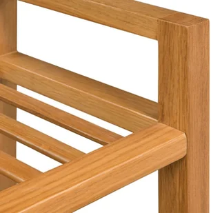 vidaXL Stojak na buty z 2 półkami, drewno dębowe 49,5 x 27 40 cm - Szafki na buty - miniaturka - grafika 4