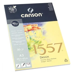 Canson Blok RYSUNKOWY 1557 29,7X42 A3 30 KARTEK 180G 204127415 - Podobrazia, bloki, papiery - miniaturka - grafika 2