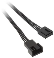 Kable komputerowe i do monitorów - Molex OEM Przedłużacz zasilania wentylatora komputerowego 4-pin PWM czarny 30cm - miniaturka - grafika 1