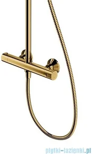 Omnires Y zestaw prysznicowy natynkowy termostatyczny złoty Y1244LUXLGL | - Zestawy prysznicowe - miniaturka - grafika 4