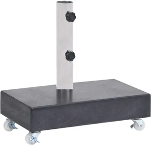 vidaXL Stojak pod parasol, czarny, 45x25x8 cm, granitowy vidaXL - Parasole ogrodowe - miniaturka - grafika 5