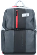 Torby na laptopy - Piquadro Urban Business Plecak skórzana 39 cm przegroda na laptopa grey black CA3214UB00-GRN - miniaturka - grafika 1