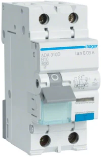 Hager Wyłącznik różnicowoprądowy z członem nadprądowym ADA910D 10A B 30mA A 2pol ADA910D - Wyłączniki światła i elektryczne - miniaturka - grafika 3