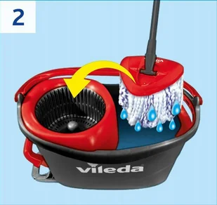 Vileda FHP Turbo 3in1 Microfibre Zestaw Obrotowy Mop + Wiadro 167751.. VILE-000967 - Miotły, szufle, mopy - miniaturka - grafika 16
