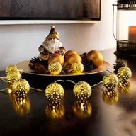 Oświetlenie świąteczne - KonstSmide Łańcuch świetlny LED z małymi metal. kulkami - miniaturka - grafika 1