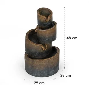 Blumfeldt Mantua, fontanna kaskadowa, fontanna solarna, fontanna ogrodowa, 4 poziomy, bateria LEU13-Mantua - Fontanny ogrodowe - miniaturka - grafika 8