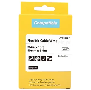 DYMO RHINO strefadrukarek.pl Taśma do XTL nylonowa 1868806 biała czarny nadruk 12mm x 7m - zamiennik PROMOCJA! XTL-1868806 - Dodatki do drukarek i skanerów - miniaturka - grafika 2