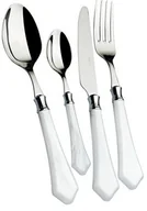 Zestawy naczyń dla dzieci - Bugatti vec1 obliczają M-S0850 Verona, 24-częściowy komplet sztućców zastawa stołowa, stal nierdzewna/ABS biała 39 x 27 x 5 cm VEC1M-S0850 - miniaturka - grafika 1