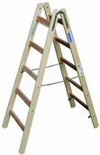 Drabiny - Krause 996 99675177 Drabina drewniana dwustronna ze szczeblami 2x5 wysokość robocza 2,75m) 75177-uniw - miniaturka - grafika 1
