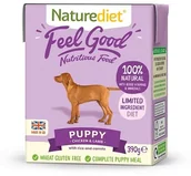 Mokra karma dla psów - Naturediet Puppy Junior Świeżo Przygotowany Kurczak i Jagnięcina z Ryżem i Marchewką 390 g - miniaturka - grafika 1