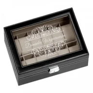 Pudełka i szkatułki - Murrano Szkatułka Kuferek na Zegarki GRAWER Elegance SZKT-ZG-A-006 - miniaturka - grafika 1