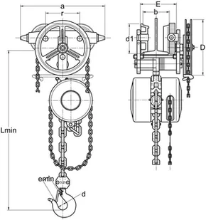 220 Wciągnik łańcuchowy przejezdny wysokość podnoszenia 3m szerokość belki 82-125 mm udźwig 3,2 T) 22077029 77029-uniw - Wciągarki 220 Wciągnik łańcuchowy przejezdny wysokość podnoszenia 3m szerokość belki 82-125 mm udźwig 3,2 T) 22077029 77029-uniw - Wciągarki - miniaturka - grafika 2