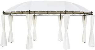 vidaXL Altana ogrodowa kolor śmietankowy 530x350x265 cm 42138 - Parasole ogrodowe - miniaturka - grafika 10