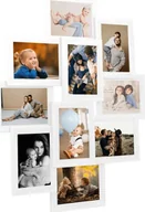 Ramki na zdjęcia - NA Ramka vidaXL Ramka 10 zdjęć 13x18 cm biała MDF 332781 - miniaturka - grafika 1