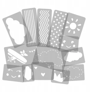 Szablony Malarskie Wielorazowe 14x Niebo Chmurki - Szablony malarskie - miniaturka - grafika 2