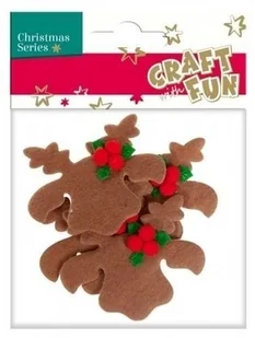 Ozdoba dekoracyjna filc renifery 4el - Scrapbooking - miniaturka - grafika 4