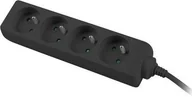 Listwy zasilające - PremiumCord Listwa zasilająca 4 gniazda 2m czarny ppa4-02bk ppa4-02bk - miniaturka - grafika 1