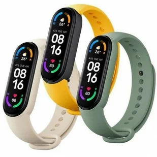 XIAOMI Opaska do Xiaomi Mi Smart Band 5 / Mi Band 6 Strap 3-Pack Ivory / Olive / Yellow - Akcesoria do smartwatchy - miniaturka - grafika 2