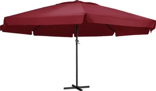 vidaXL Parasol ogrodowy na słupku aluminiowym, 600 cm, bordowy vidaXL - Parasole ogrodowe - miniaturka - grafika 2