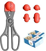 Pozostałe akcesoria barmańskie - La Croquetera zestaw z czerwonych przyborów wielofunkcyjnych, 4 wymienne foremki do ciasta + zestaw z 40 foremkami do przechowywania, 100% hiszpańskie: opatentowany i wyprodukowany w Hiszpanii LC025 - miniaturka - grafika 1