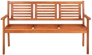 vidaXL 3-os. ławka ogrodowa z poduszką, 150 cm, lity eukaliptus 3061008 - Ławki ogrodowe - miniaturka - grafika 3