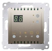 Regulatory i termostaty - Simon 54 Regulator temperatury z czujnik wew Złoty - miniaturka - grafika 1